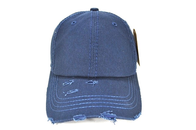 HS-008 COTTON VINTAGE STITCH CAP NAVY